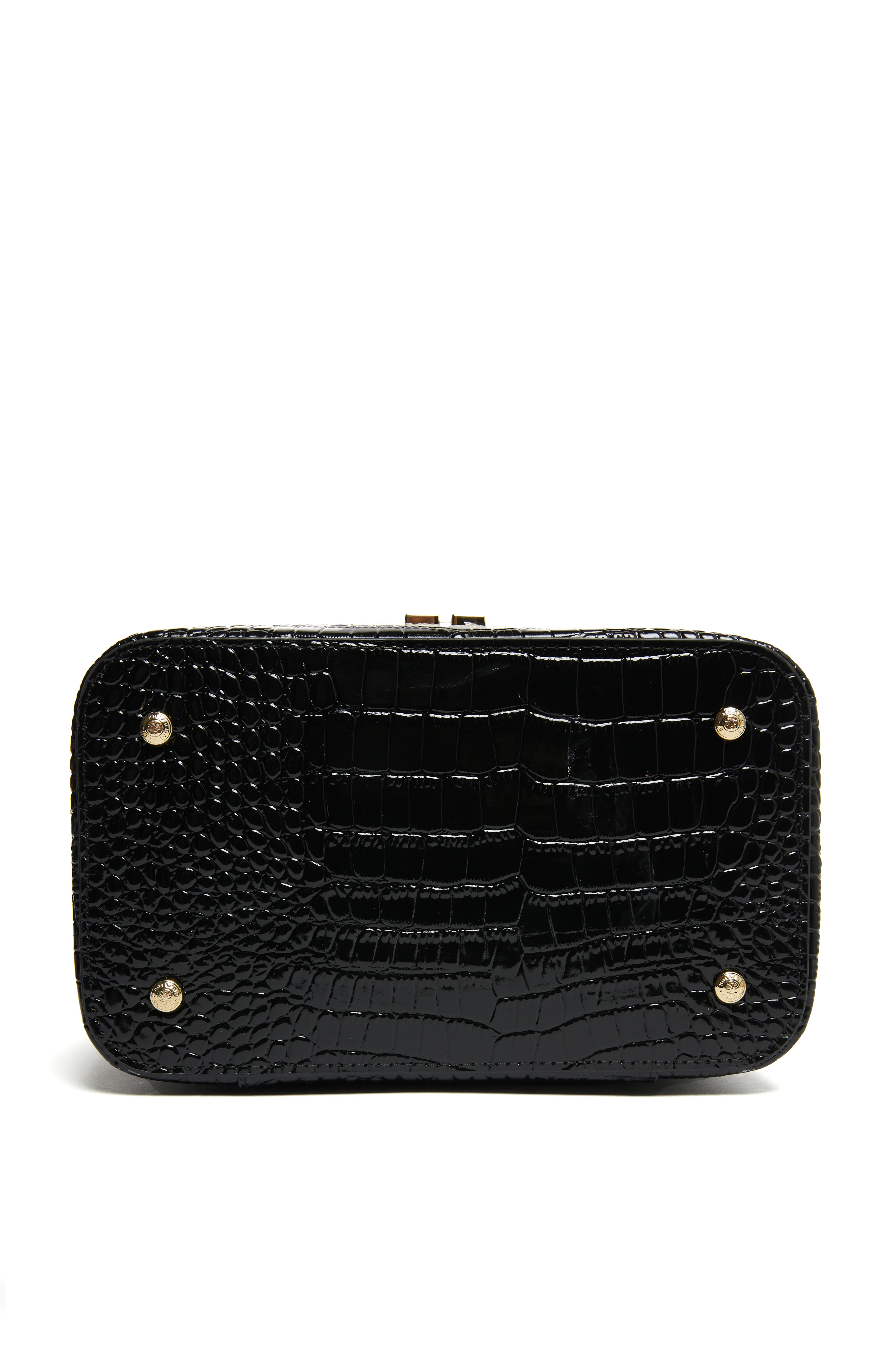 Travel Makeup Bag (Black Croc) - Image 8
