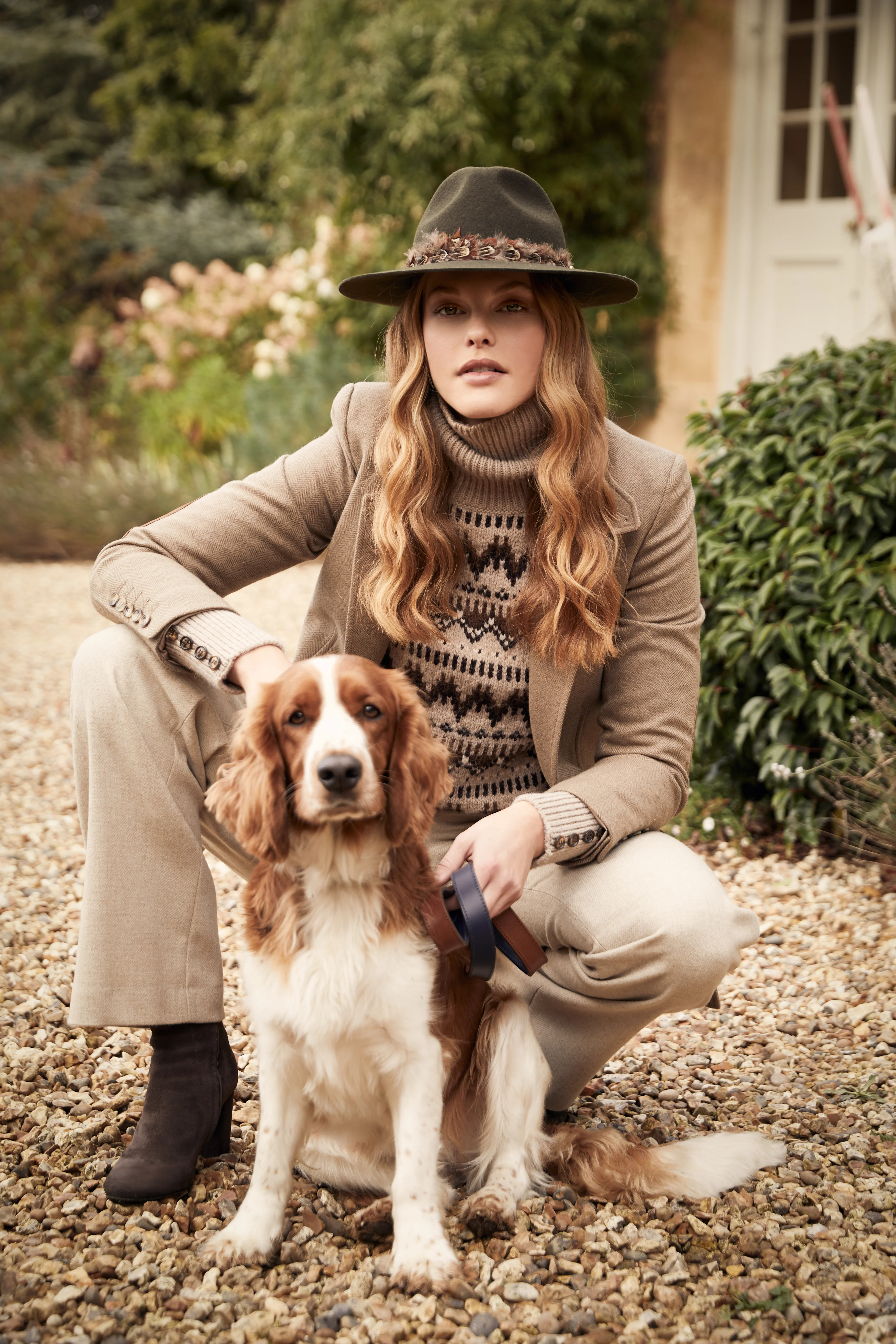 Trilby Hat Double Feather Band (Forest Green) - Image 3