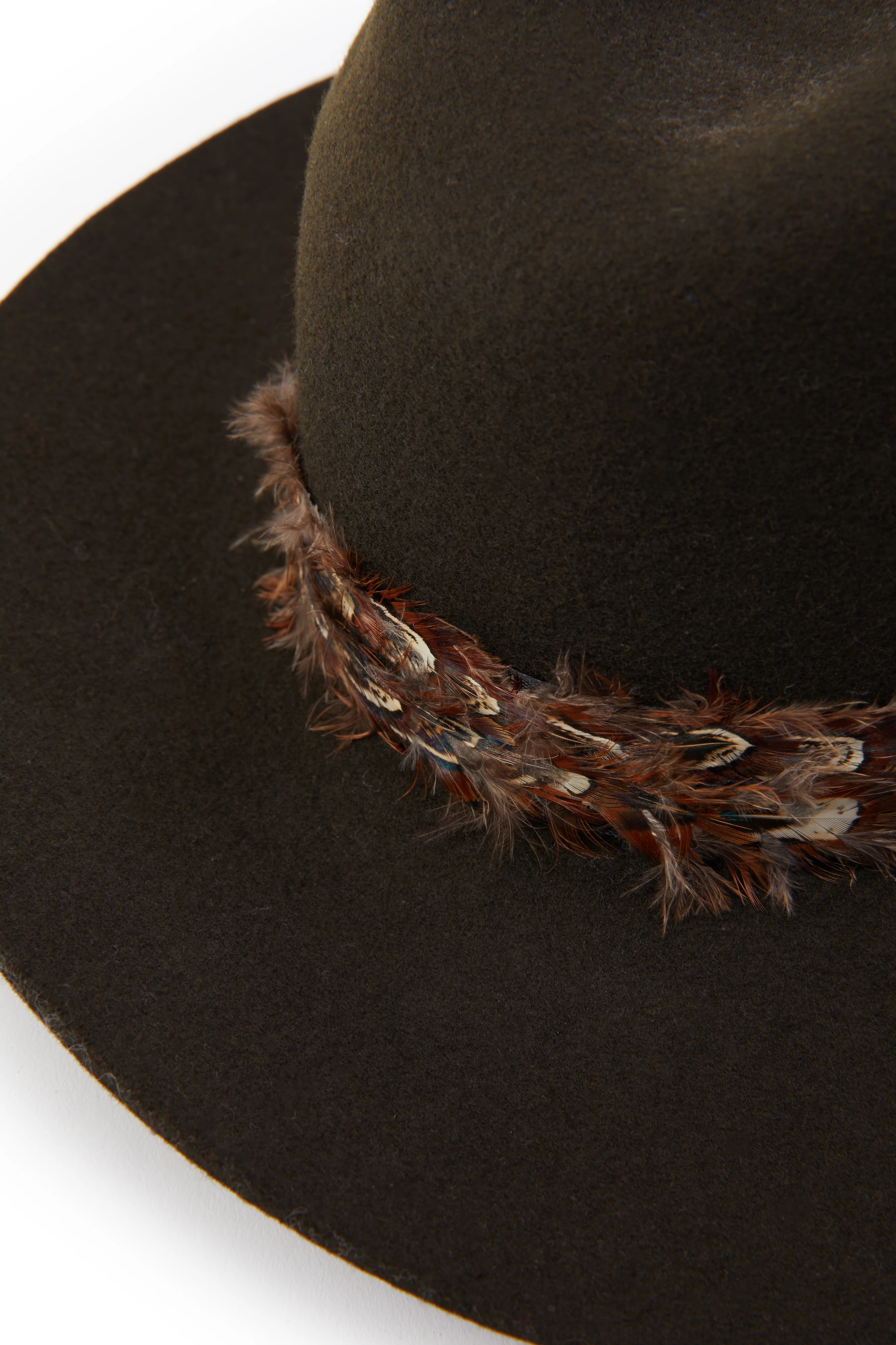 Trilby Hat Double Feather Band (Forest Green) - Image 4