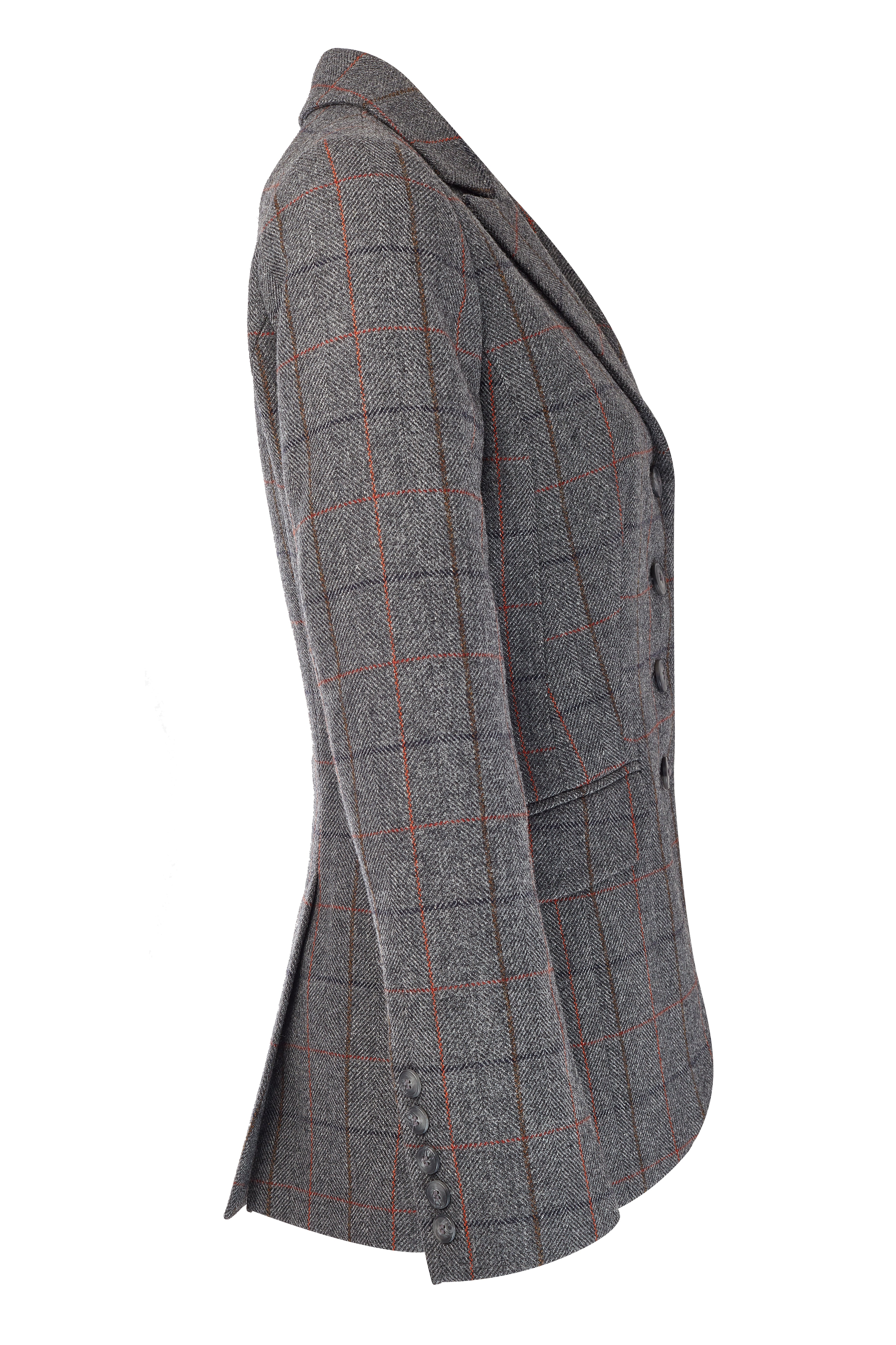 Tweed Riding Jacket (Mid Blue Check) - Image 10