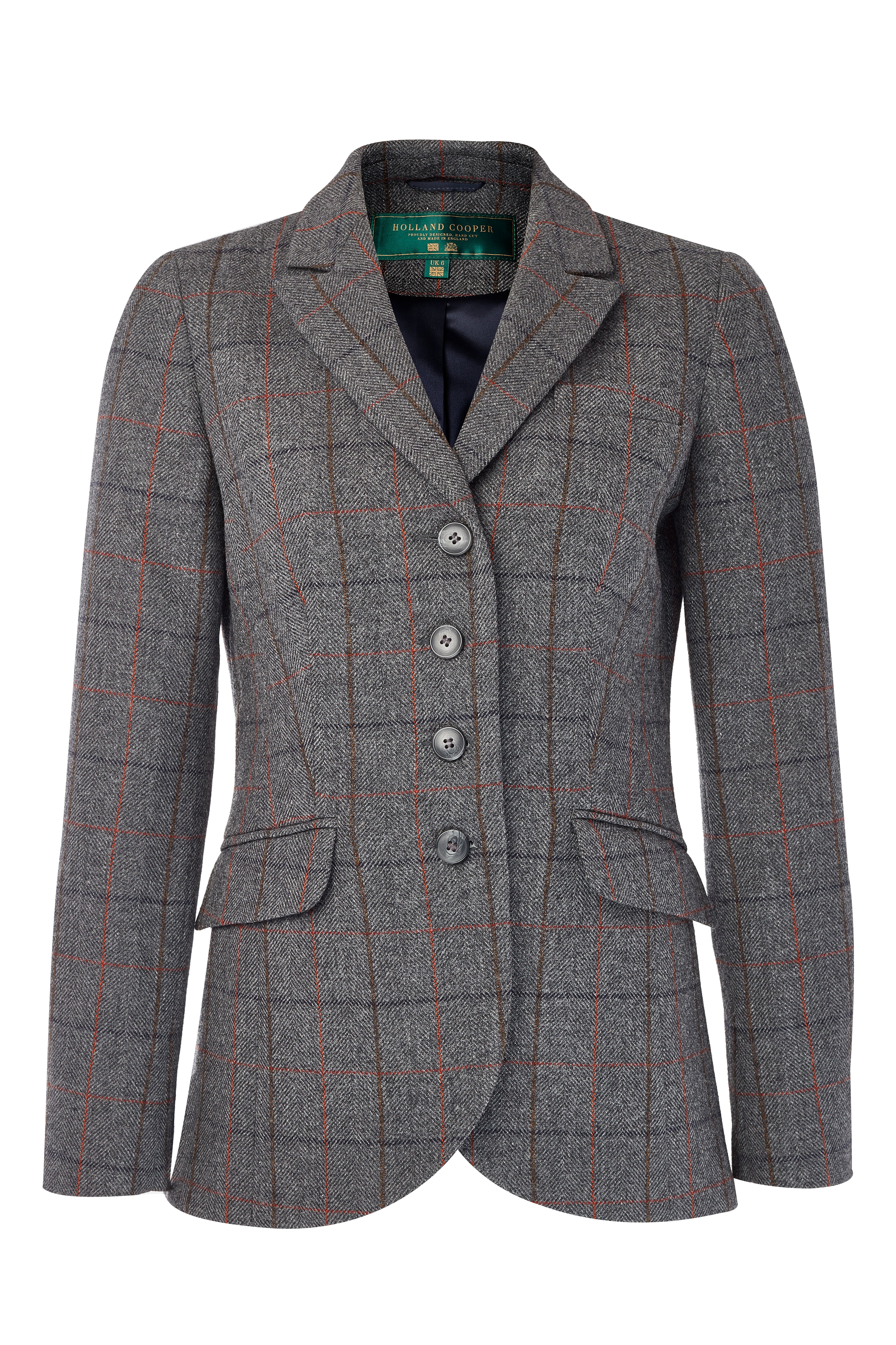 Tweed Riding Jacket (Mid Blue Check) - Image 2