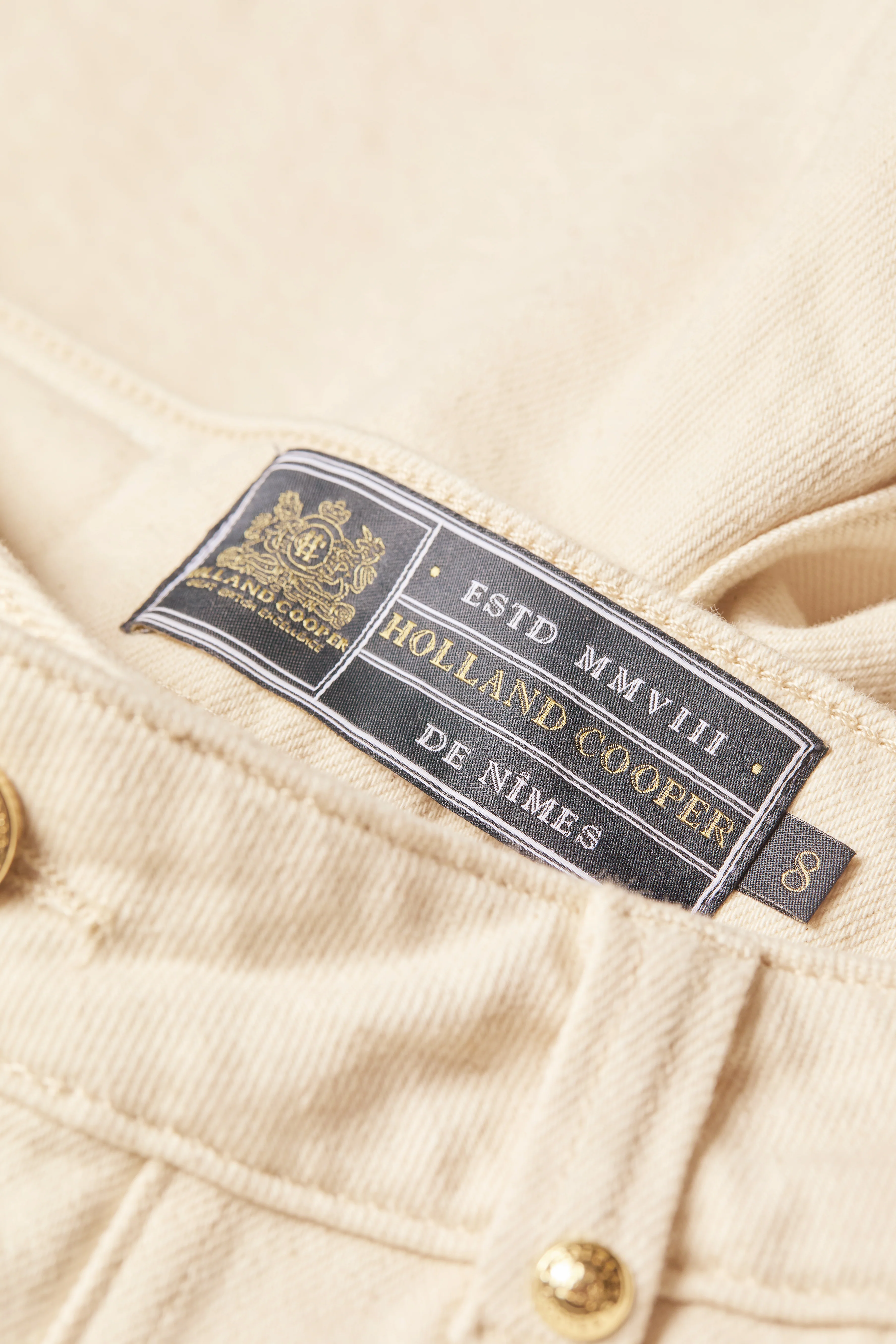 Utility Denim Shorts (Oatmeal) - Image 8