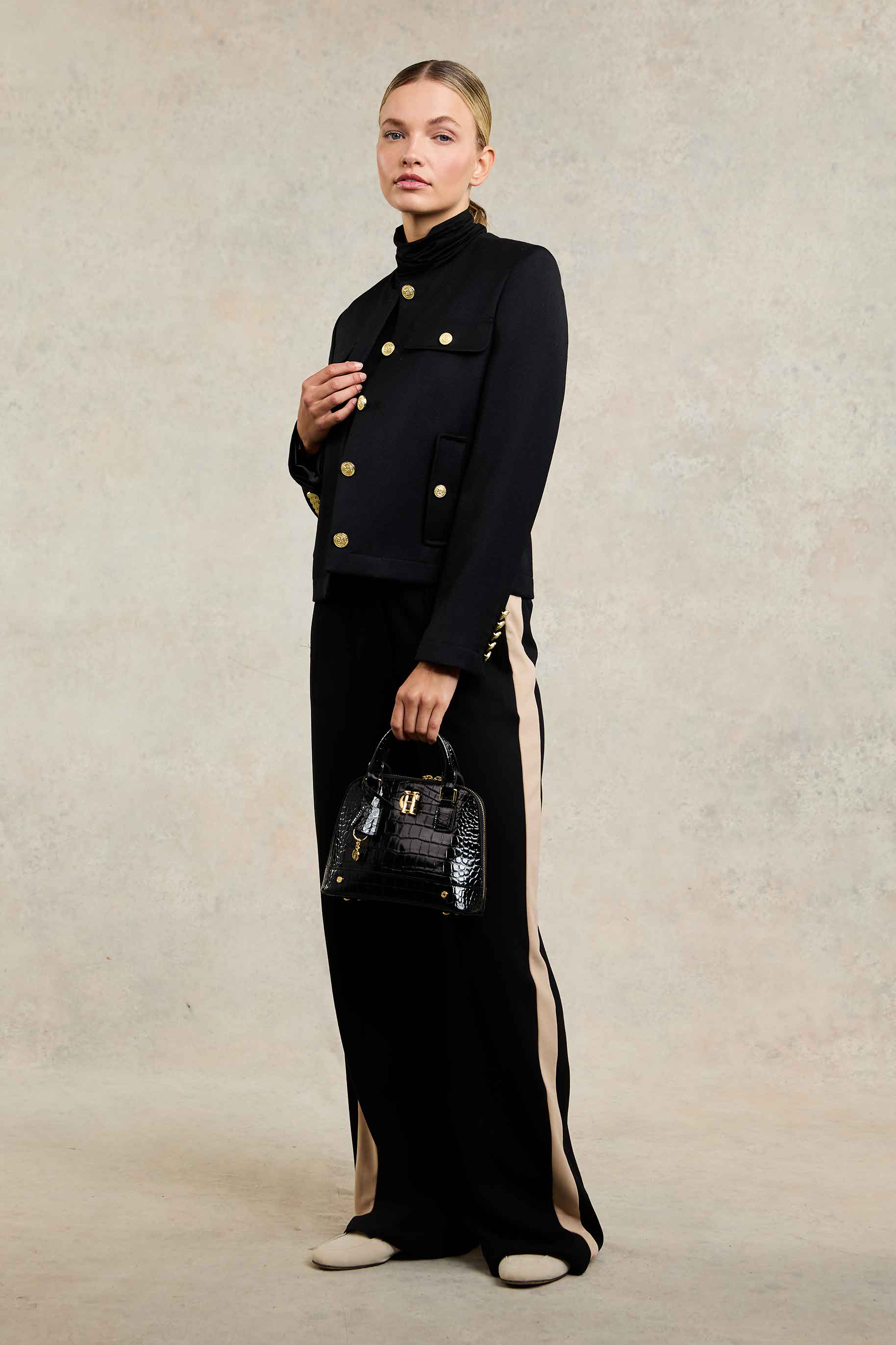 Wide Leg Pant (Black) - Image 3