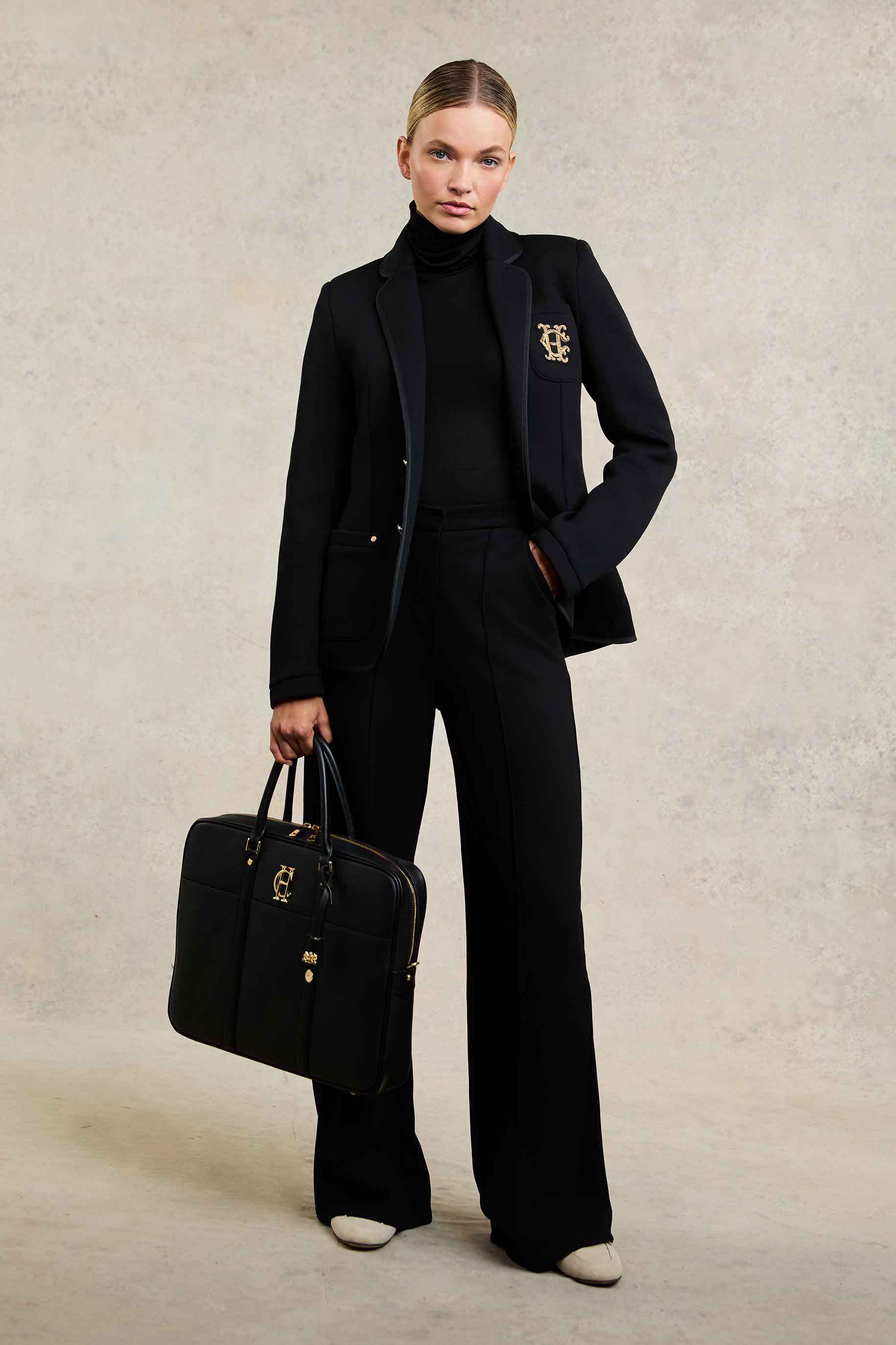 Wide Leg Pant (Black Black) - Image 3