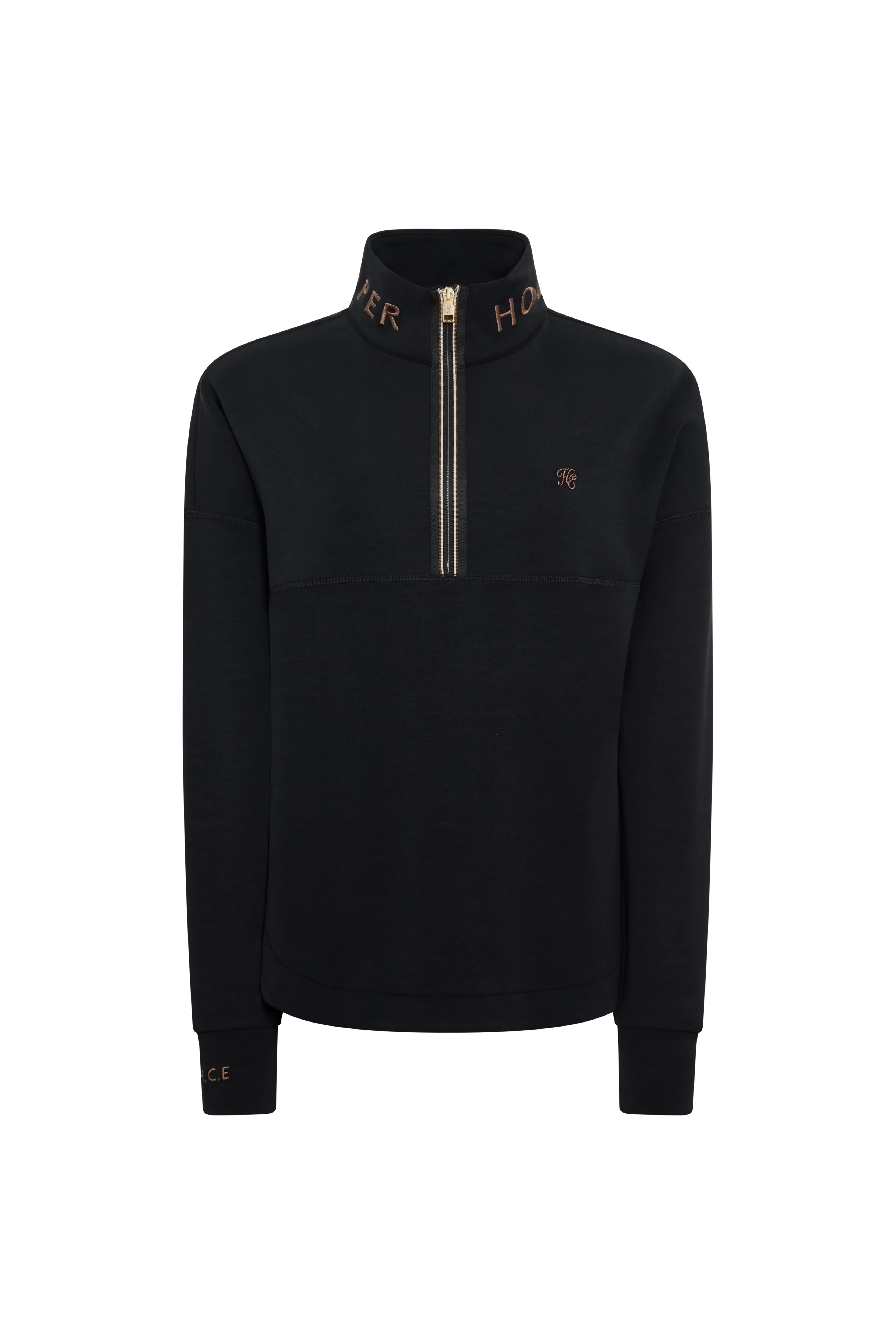 Windsor Quarter Zip Sweat (Black) - Image 5