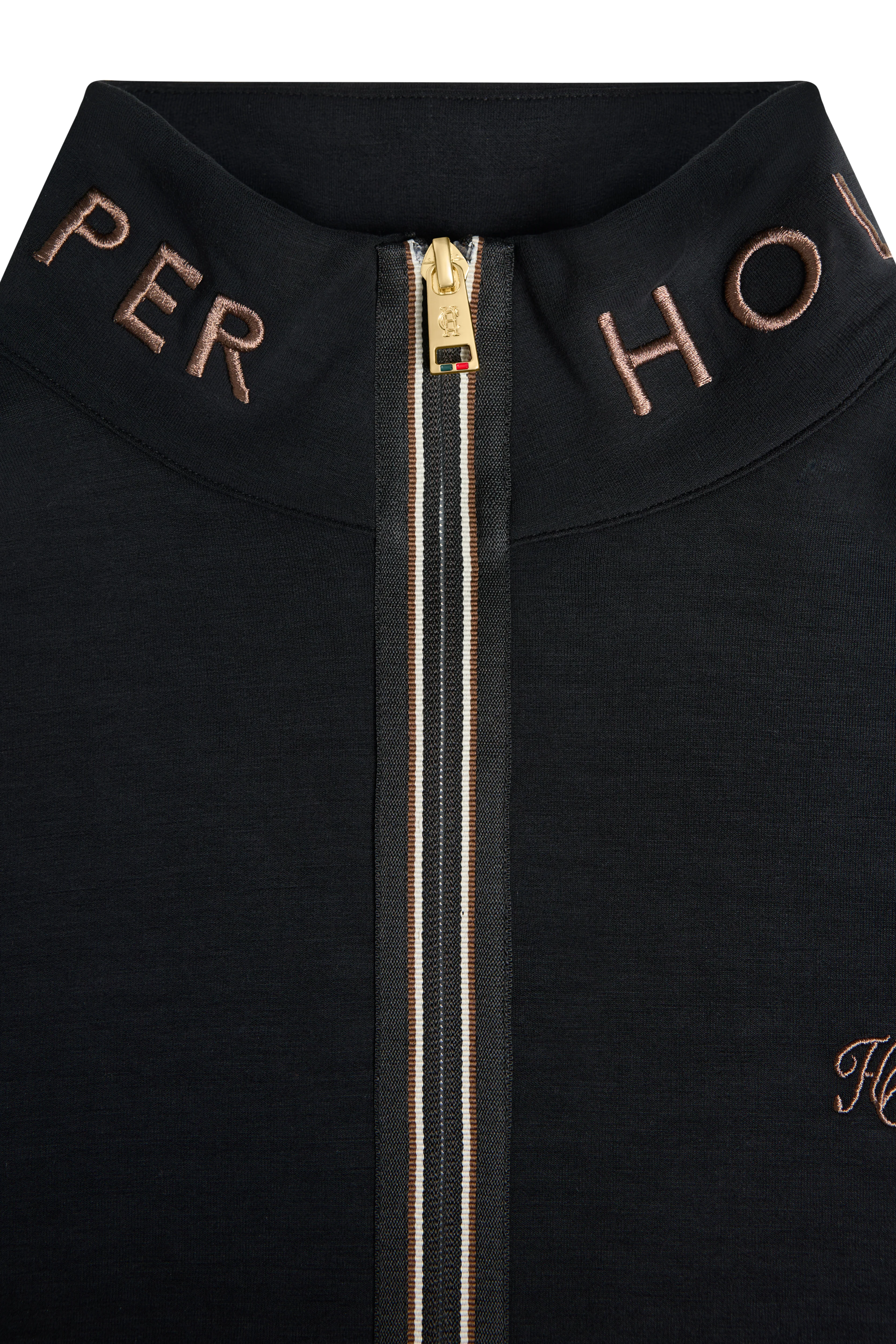 Windsor Quarter Zip Sweat (Black) - Image 6