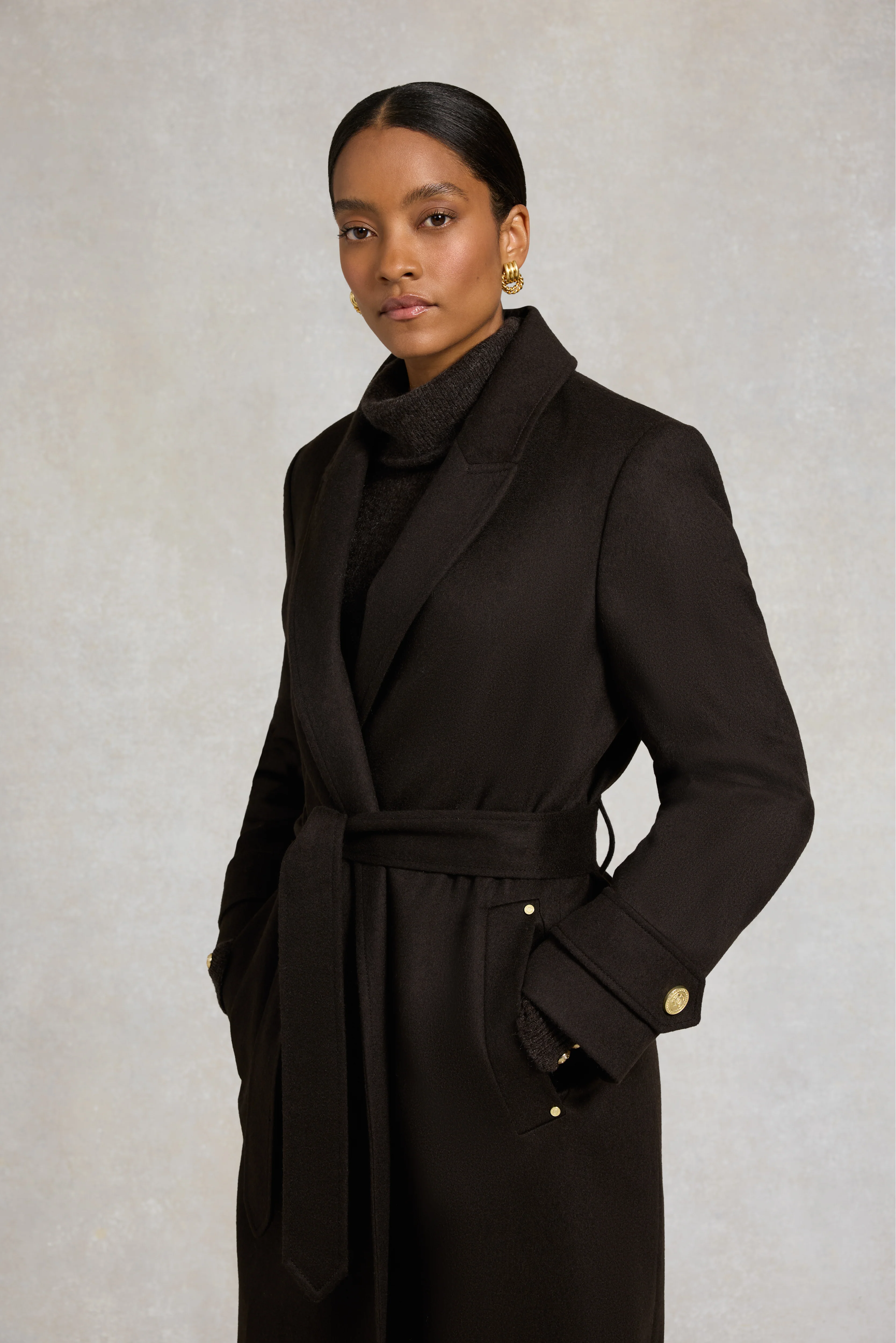 Wrap Coat (Chocolate) - Image 2